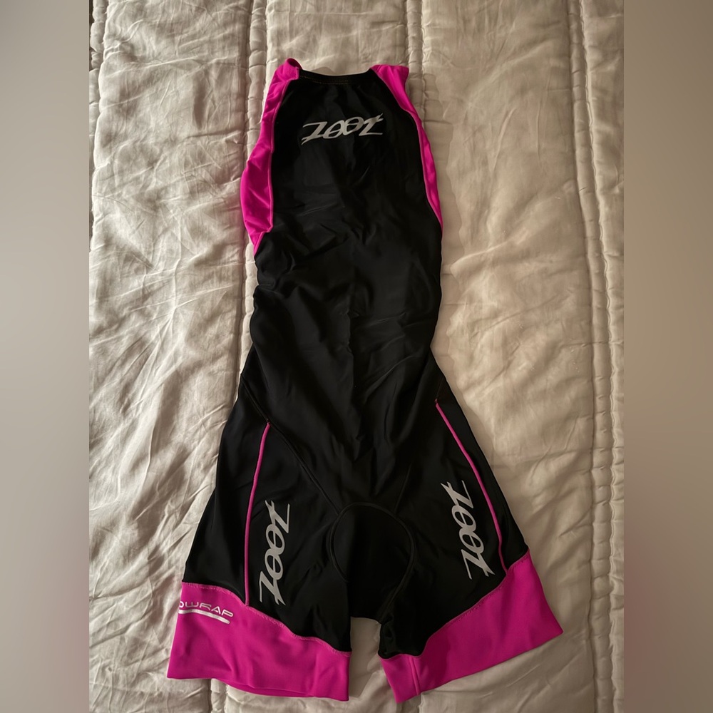 Zoot Triathlon Suit Tri-suit Black Pink XS low back racerback